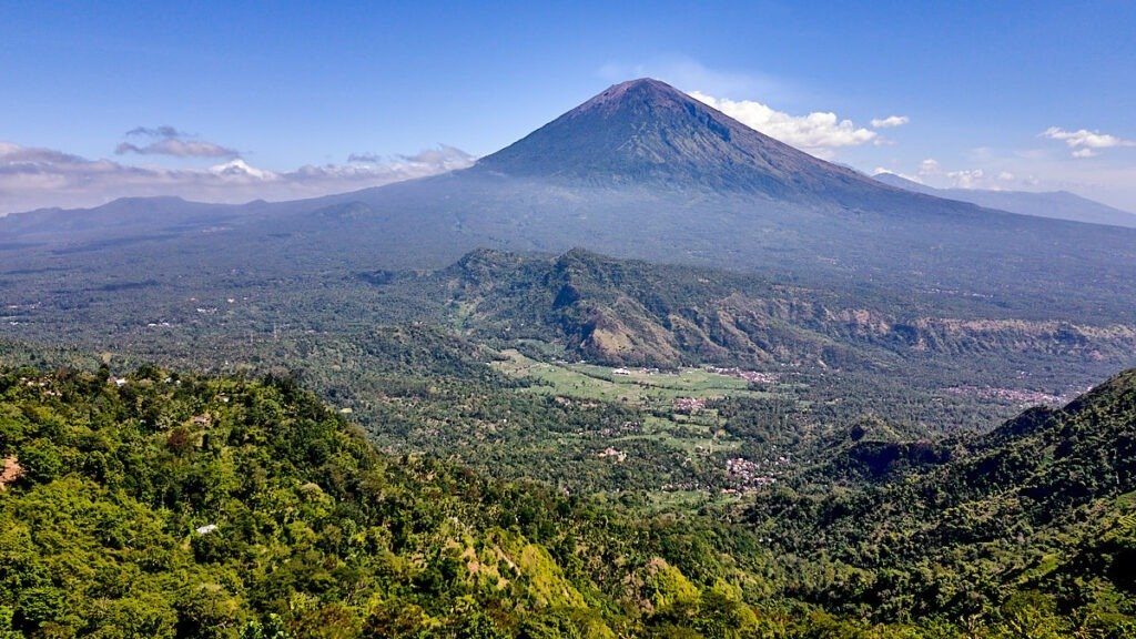 View to mount Agung from Lahangan Sweet